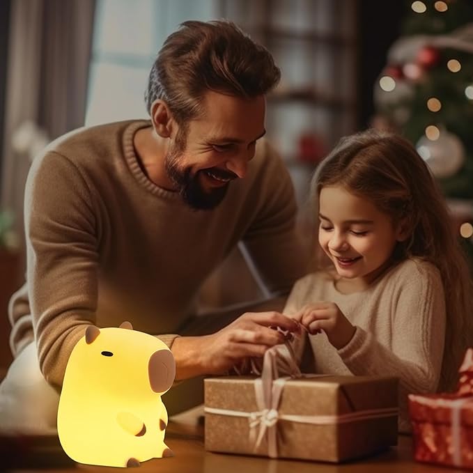 YuanDian Capybara Night Light - Adorable Silicone Lamp for Kids, Babies, Adults | Cute Capybara Gift, Nursery Bedroom Decor - Bloomnest