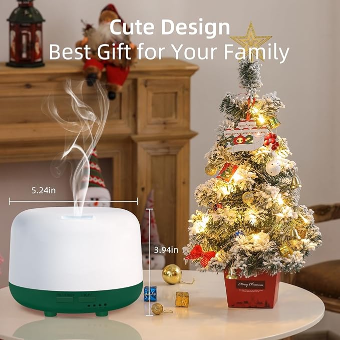 300ML Aromatherapy Diffuser for Home, Quiet Diffuser for Essential Oils with Remote Control, 7 LED Color Changing Light, Scent Cool Mist Air Humidifier - Bloomnest