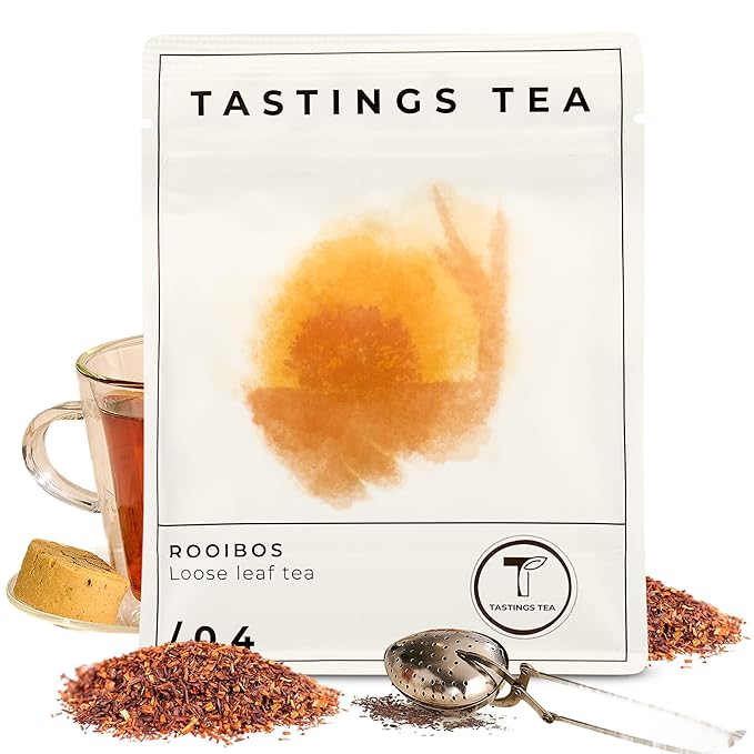 Tastings Tea Rooibos - 4oz Loose Leaf | South African Herbal Flavour| Caffeine Free - Bloomnest