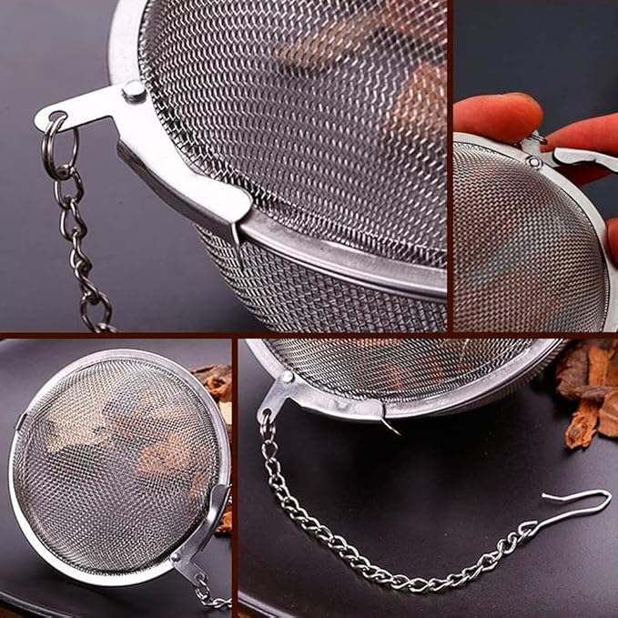 Tea Ball Strainer - 2 Pcs Stainless Steel, Tea Balls, 2.1 Inch Tea Infusers for Tea Steeper, Loose Tea, Tea Infuser for Tea Filter Herbal Spices Seasonings