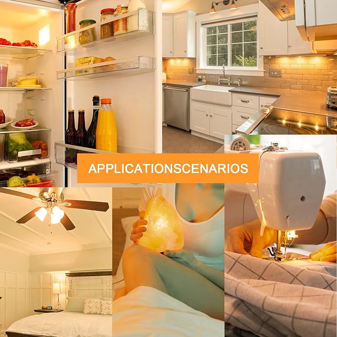 E12 LED Bulb 40w Replacement LED Candelabra Bulbs C7,Type B Candelabra Base 3000K Warm White, E12 4W LED Light Bulbs for Ceiling Fan Pendant Lighting Salt Lamp,Non-Dimmable,2 Pack - Bloomnest