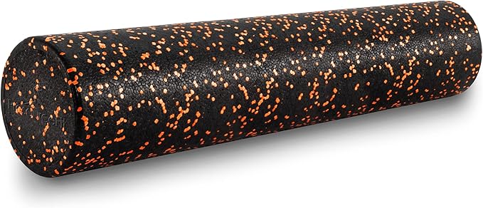 ProsourceFit High Density Foam Rollers 12 - inches Long, Firm Full Body Athletic Massage Tool for Back Stretching, Yoga, Pilates, Post Workout Muscle Recuperation, Black/Blue - Bloomnest