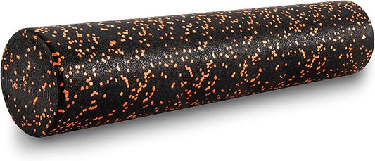 ProsourceFit High Density Foam Rollers 12 - inches Long, Firm Full Body Athletic Massage Tool for Back Stretching, Yoga, Pilates, Post Workout Muscle Recuperation, Black/Blue - Bloomnest