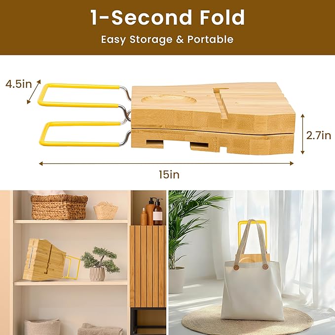 Bamboo Bathtub Tray Expandable Bathroom Tray for Home Spa Relaxation, Wooden Tray Caddy for Bathtub, Bamboo Bathtub Caddy as Unique Housewarming, Birthday, Wedding Shower Gifts. - Bloomnest
