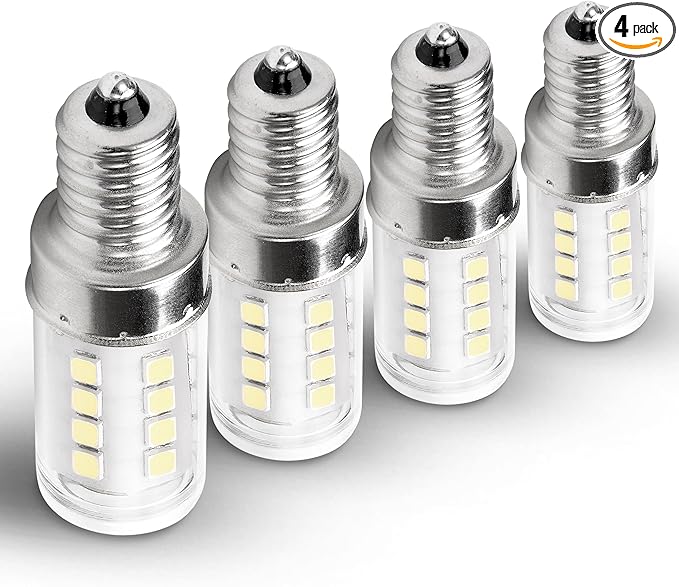 25 Watt Equivalent LED Decorative Candelabra Bulbs Daylight White 6000K 2 Watt 300lm E12 Small Base Idear for Ceiling Fan Chandelier Bathroom Vanity Mirror Light Dryer Drum Bulbs, Non-Dimmable, 4 Pack - Bloomnest