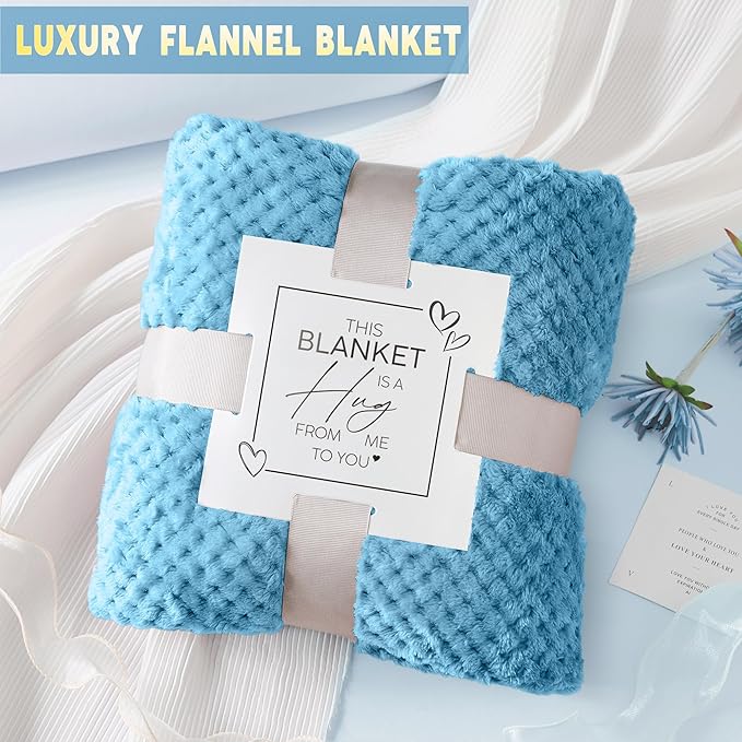Self Care Get Well Soon Gifts for Women, Luxury Ocean Spa Gift Basket with Flannel Blanket - Unique Birthday Christmas Mother's Valentines Day Gifts for Mom Wife Girlfriend Best Friend Sister Her
