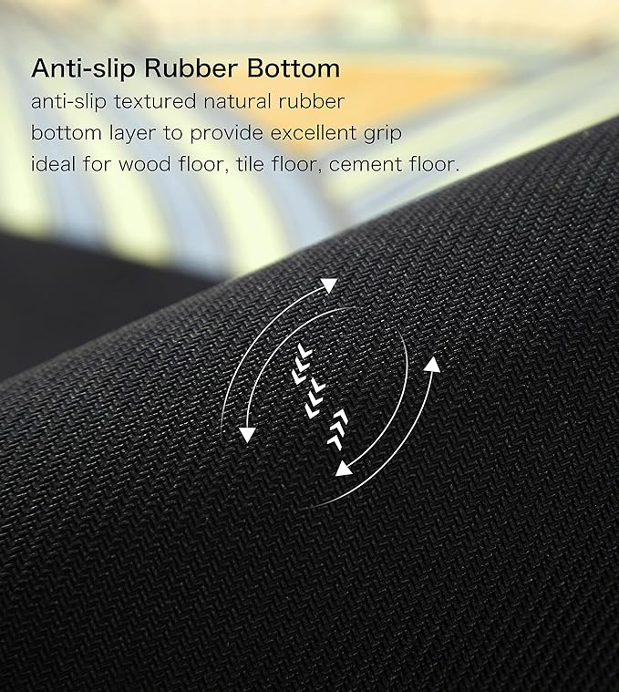 Knsbk Large Round Yoga Mat 4.6'X3.5mm for Exercise Premium Extra Thick, Ultra Comfortable, Non Slip, Meditation Mat - Bloomnest