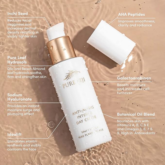 PURE FIJI Anti Aging Daily Facial Moisturizer Cream to Reduce Wrinkles, Neck & Face Cream with Botanical Oil Blend Skin Care Facial Moisturizer for Women & Men, 1.7 Fl.Oz - Bloomnest