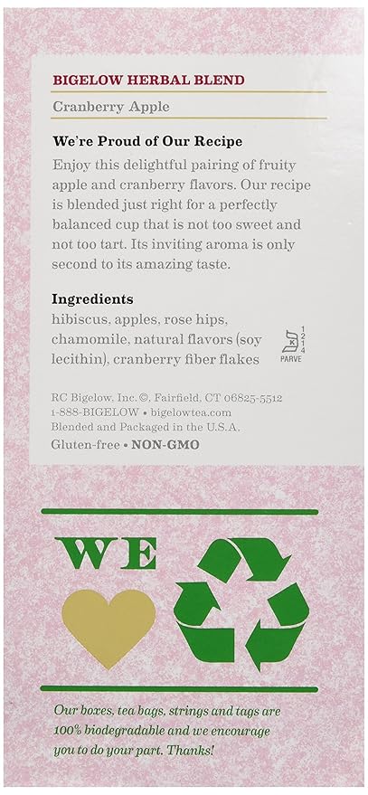 Bigelow Cranberry Apple Tea (Box of 28) - Bloomnest