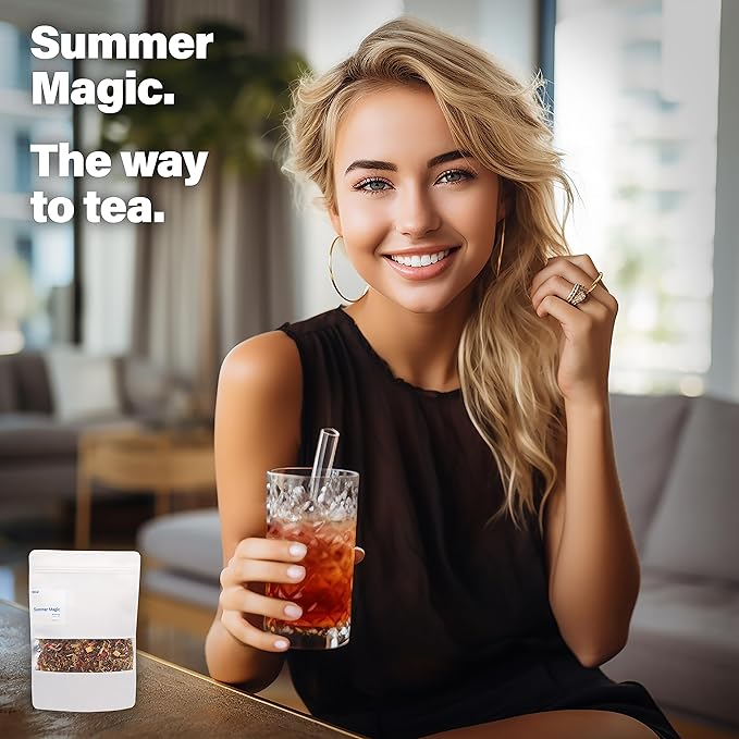 Kilu Summer Magic Herbal Tea - 100% Organic - Caffeine-free - Loose Leaf - 40 Servings - Bloomnest
