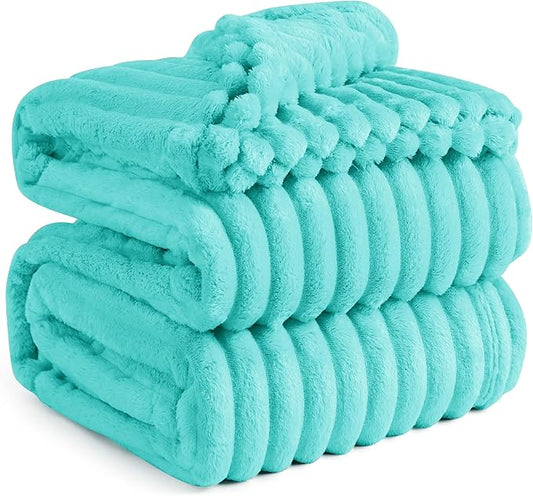 Bedsure GentleSoft Blue Full Blanket for Couch - Cozy Soft Blankets for Women, Cute Small Fleece Throws for Girls, Birthday Gifts for Women Decor Gifts for Mom, Blue Fog, 84x90 Inches - Bloomnest