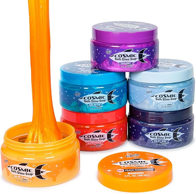 Tub Works Cosmic Bath Slime Soap Bath Toy, 6 Pack | Stretchy, Squishy Slime Soap for Kids Bath | Fresh, Fruity Scents | Nontoxic | Sensory Fun Kids & Toddler Bath Toys - Bloomnest