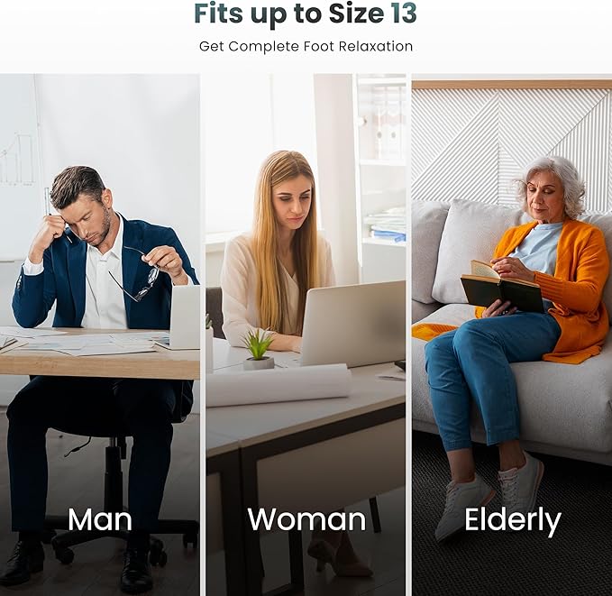 Snailax Shiatsu Foot Massager with Heat, Deep Kneading, Compression, Vibration, Electric Feet Massage Machine for Plantar Fasciitis,Neuropathy,Foot Warmer,Remote Control,Size 13,Gifts