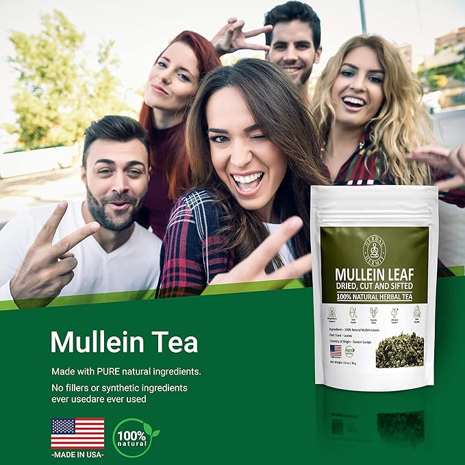 Herbal Hermit Mullein Leaf Tea (3 oz/85 grams) Herb for Respiratory Support, Mucous Membranes, Lung Cleanse Dried Leaves Blend, Cut and Sifted Made in USA - Bloomnest