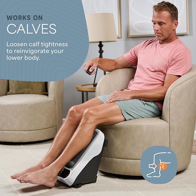 LifePro Foot Massager for Neuropathy - Relaxing Calf and Foot Therapy with Heat Option for Maximum Soothing Relief - Massager for Blood Circulation and Revitalization - Bloomnest
