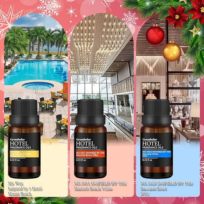Essential Oils Set-Hotel Collection Diffuser Oil Gift Set,Premium Essential Oil for Diffusers, Home Care, Fragrance, Humidifiers (Advent Calendar-Hotel Fragrance Gift Box Set) - Bloomnest