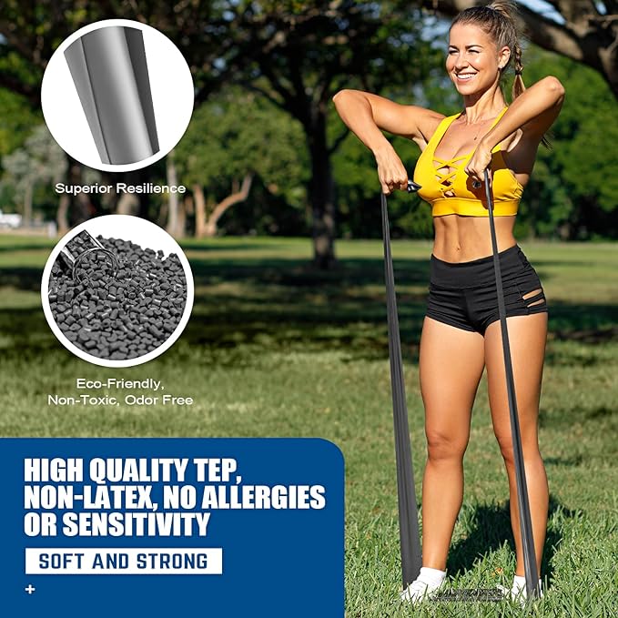 Resistance Bands, Exercise Bands, Physical Therapy Bands for Strength Training, Yoga, Pilates, Stretch Elastic Band with Different Strengths, Workout Bands for Home Gym - Bloomnest