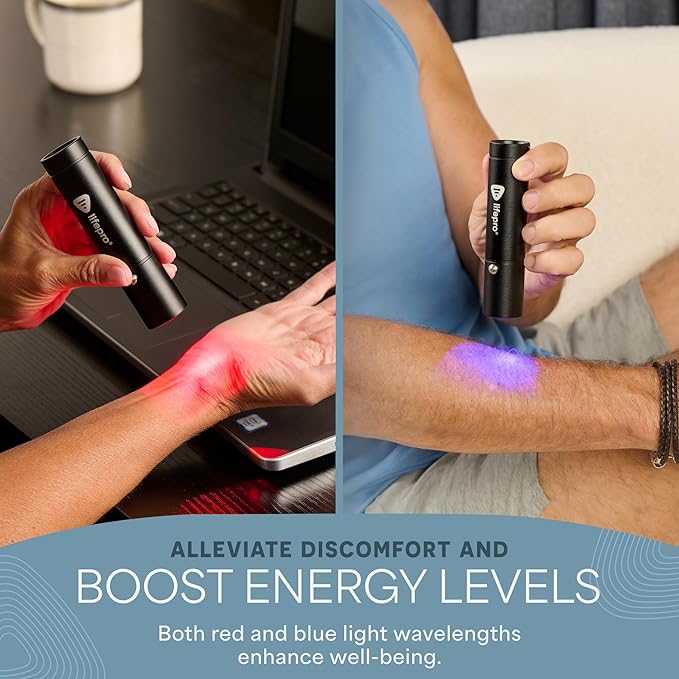 LifePro Infrared & Red Light Therapy for Body Joints & Muscles Wellness Support, Portable Red Light Therapy Device, Near Infrared Light Therapy for Body & Face - Use 3 wavelengths Lifepro