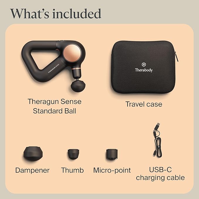 TheraGun Sense (1st Generation) by Therabody - Deep Tissue Massage Gun with Preloaded Routines for Stress Relief, Pain Relief & Muscle Soreness in Neck, Back, Leg, Knee, and Shoulder (Black) - Bloomnest