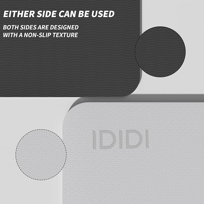 Large Yoga Mat (6'x 4') - Extra Long and Wide 72 x 48 inches, Non-Slip POE Fitness Mat, Eco-Friendly, Thick Wide Exercise Mat for Home Workouts,Ideal for Yoga and Pilates.