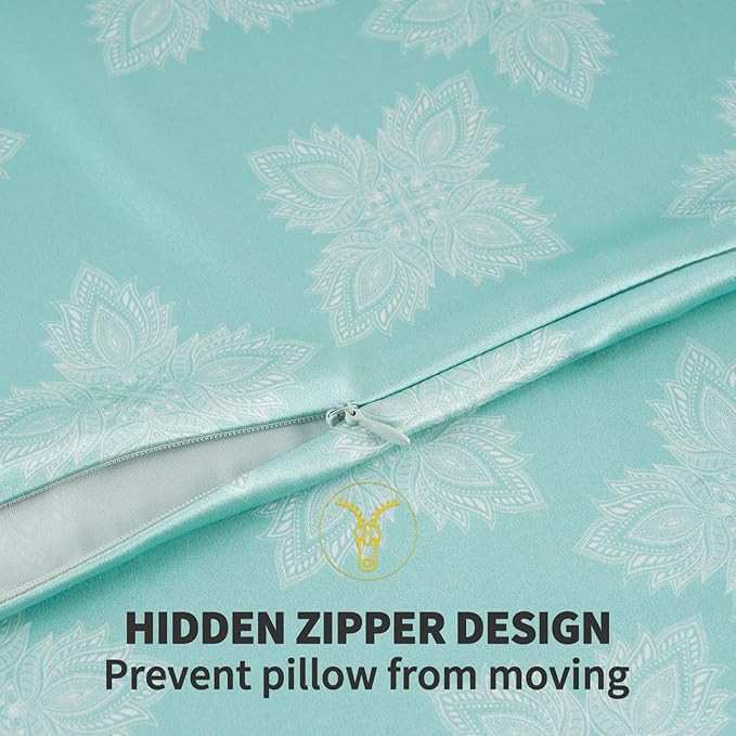 ZIMASILK 100% Pure Mulberry Silk Pillowcase for Hair and Skin Health, Soft and Smooth, Both Sides Premium Grade 6A Silk, 600 Thread Count, with Hidden Zipper, 1pc (Standard 20"x26", Mint Green) - Bloomnest