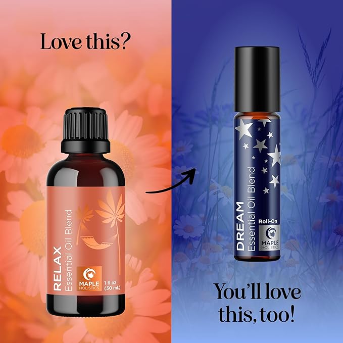 Relaxing Essential Oil Blend for Diffuser - Aromatherapy Blend of Essential Oils for Diffusers for Home and Travel Stress Support with Lavender Geranium Roman Chamomile and Ylang Ylang Diffuser Oils - Bloomnest