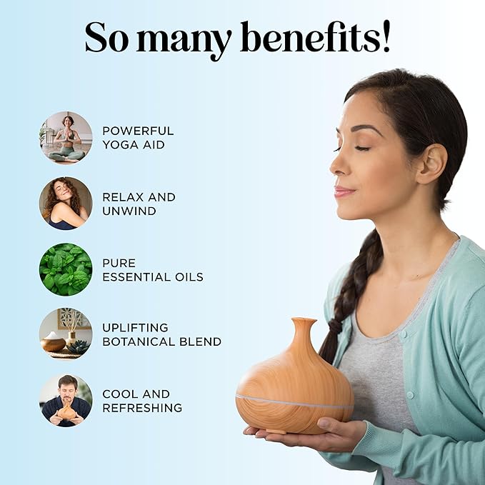 Mint Essential Oil Blend for Diffuser - Refreshing Mint Oil Diffuser Essential Oils with Cooling Peppermint Spearmint Bergamot and Eucalyptus Oils - Pure Aromatherapy Oils for Diffuser - Bloomnest