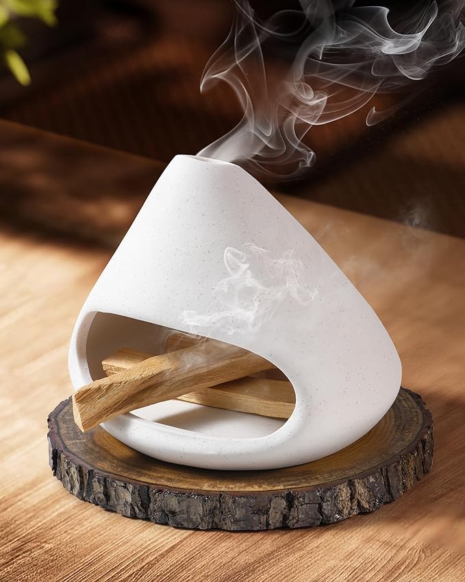 Palo Santo Holder Burner, Charcoal Bakhoor Incense Burner,Smudge Bowl,Sage Holder - Bloomnest