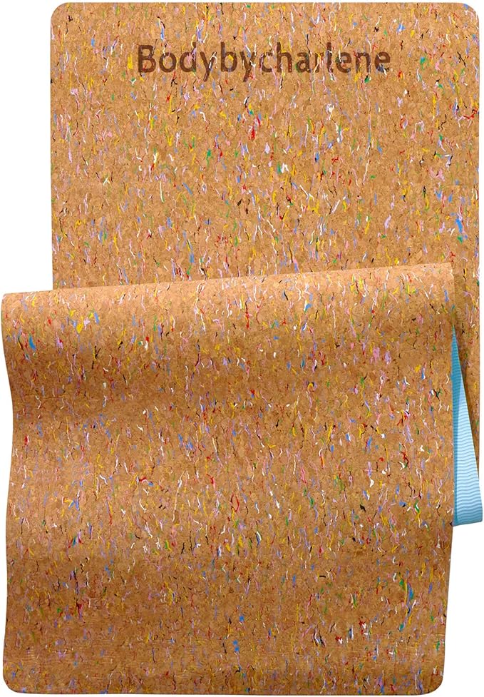 Air Cork Yoga Mat - Bodybycharlene - Non Slip, Anti Skid Cork Surface with TPE Backing - 71"X24"X10mm Thick Yoga Mats! - Bloomnest