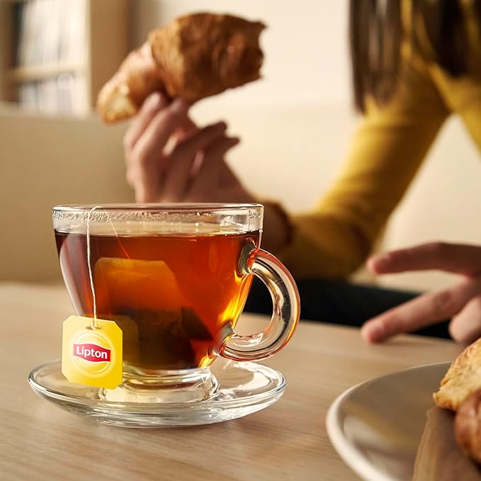 Lipton Black Tea Bags,Hot or Iced,Black tea with Caffeine,1200 Total Bags (100ct),(Pack of 12) - Bloomnest