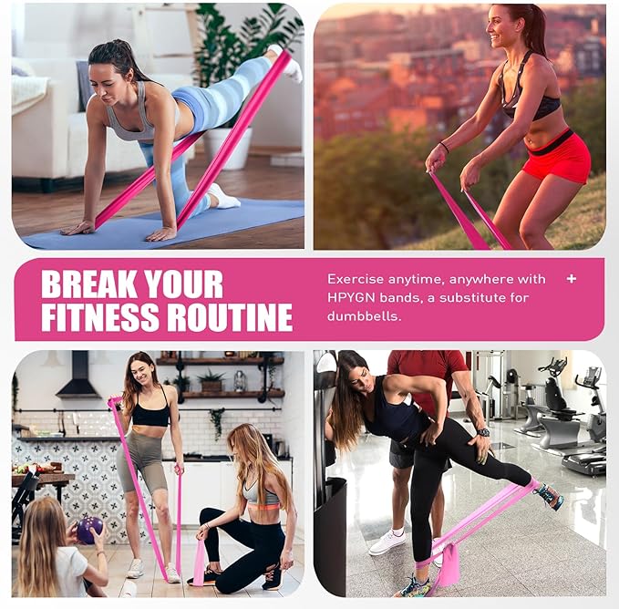 Resistance Bands, Exercise Bands, Physical Therapy Bands for Strength Training, Yoga, Pilates, Stretch Elastic Band with Different Strengths, Workout Bands for Home Gym - Bloomnest
