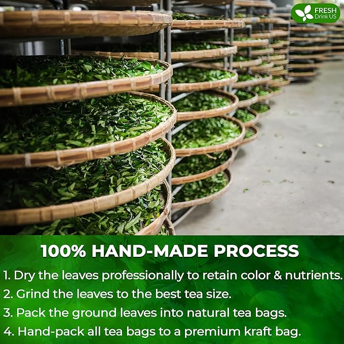 FreshDrinkUS, Premium 135 Nettle Leaf Tea Bags, 100% Natural & Pure, Stinging Nettle Leaf Tea, Nettle Leaf Tea, Burn Nettle, Stinging Nettle, Nettle Tea, Stinger Tea, No Sugar/ Caffeine & Gluten, Vegan - Bloomnest