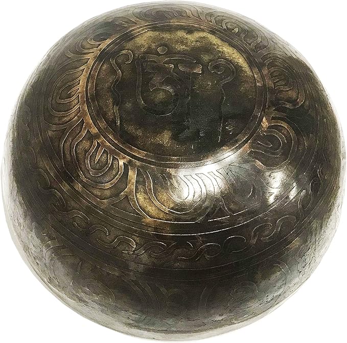 Root chakra Antique Hand Pounded Singing Bowl [ 413 SB, 5.5 inch Diameter] - Bloomnest