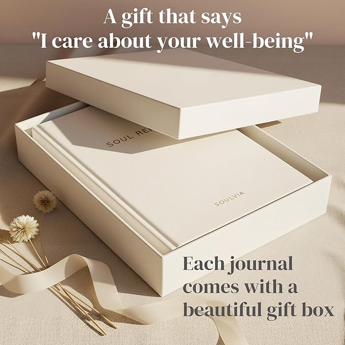 Guided Journal for Self-Discovery - 180 Undated Prompts for Gratitude, Healing, Personal Growth & Mindfulness - Wellness Journal for Emotional Clarity, Self Care & Mental Health Gift for Women & Men SOULVIA