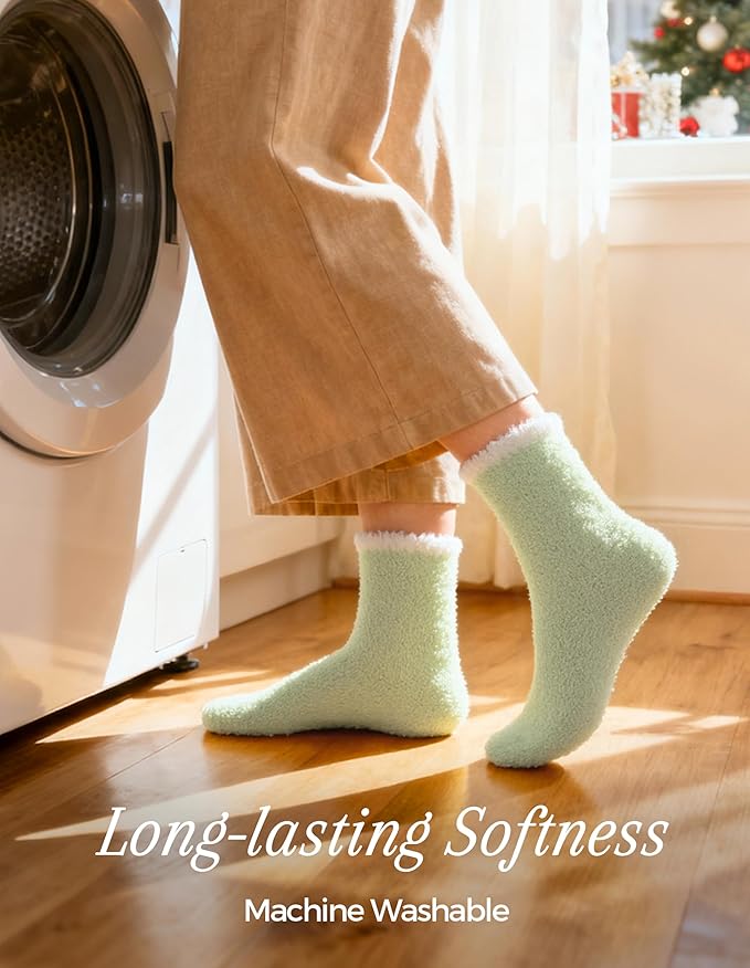 TEHOOK Warm & Cozy Valentines Gifts for Women, Fluffy Fuzzy Plush Sleeping Slipper Socks - Soft Warm Fabric - Bloomnest
