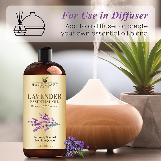 Handcraft Blends Lavender Essential Oil - Huge 16 Fl Oz - for Candle Making, Soap Making, Diffusers, and Aromatherapy