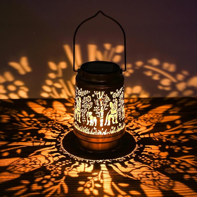 French Bulldog Solar Lanterns Outdoor Waterproof - Decorative Hanging Solar Lights for Garden Patio, Birthday Gifts for Women, Men, Dog Lover, Yard Lawn Porch Pathway Decor - Bloomnest