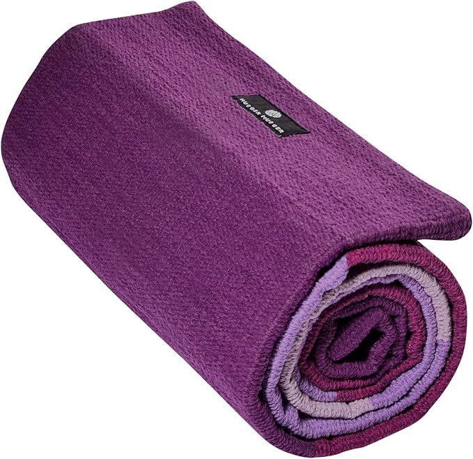Hugger Mugger Cotton Yoga Rug - Absorbent, Grippy Tight Weave, Ashtanga and Hot Yoga Rug, Helps with Slippery Hands and Feet - Bloomnest