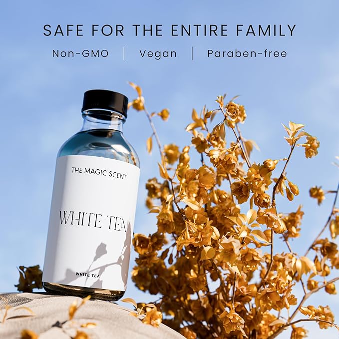 The Magic Scent White Tea Diffuser Oil - Hotel & Home Luxury Scents - Diffuser Oil Scents for Home Designed for Use in All Diffusers - 4 fl oz, 120 mL - Bloomnest