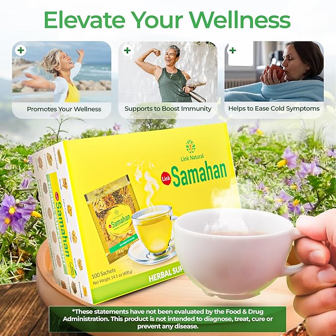 Samahan Tea bags 60 Tea Bags, Link Natural link saman, samahan tea, sri Lanka - Bloomnest