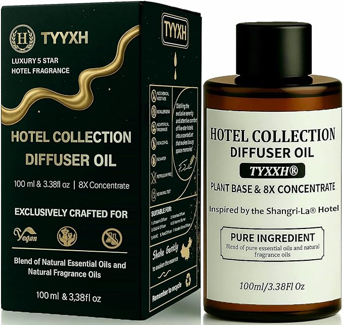 Hotel Diffuser Oil Inspired by Shang-ri-La – Fragrance & Essential Oil Blend for Waterless & Cold Air Diffusers – Lemon, Floral, Oak – Long-Lasting Aroma – Aromatherapy, Home, Spa – 3.38 Fl Oz - Bloomnest