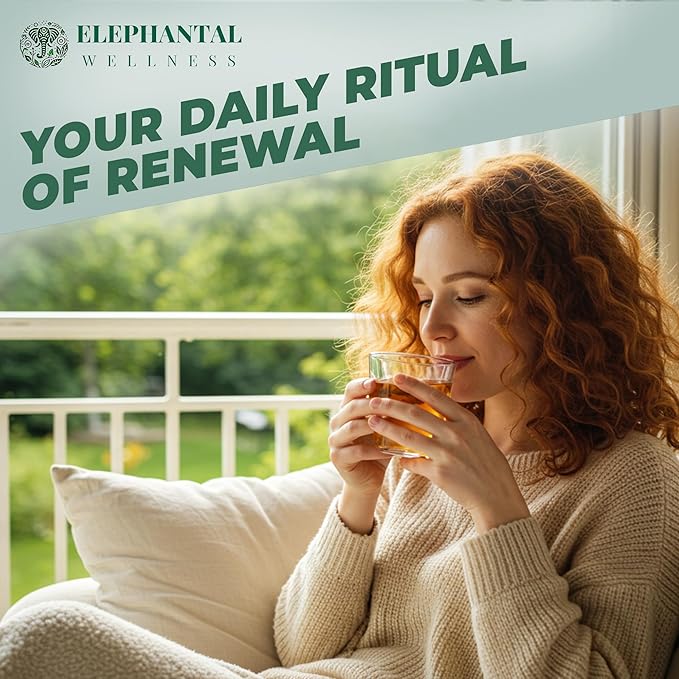 Elephantal Wellness Premium Detox Herbal Tea | Daily Liver, Kidney, Blood & Digestive Support with Turmeric, Milk Thistle, Dandelion & Burdock | Non-GMO, Handmade, Caffeine-Free Loose Leaf Blend - 4oz, 40 Servings - Bloomnest