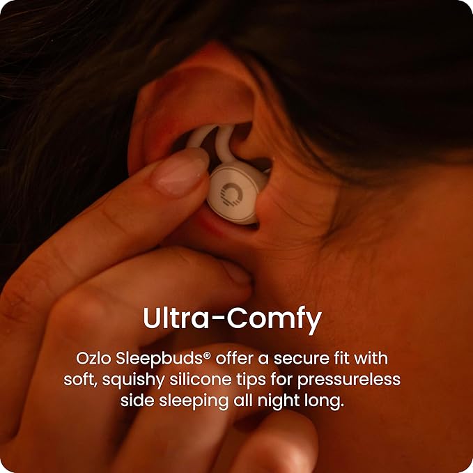 Ozlo Sleepbuds® | Comfortable Side Sleeper Headphones | Up to 10 Hours of Bluetooth LE Streaming | Science-Backed Sleep Sounds | Snore Blocking Comfortable Earbuds - Bloomnest
