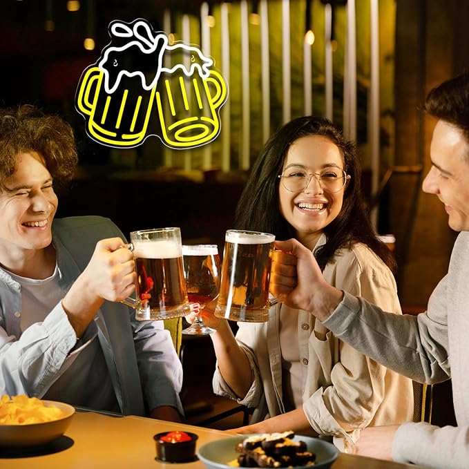 Beer Neon Sign for Wall Decor Dimmable Bar Neon Sign Led Beer Neon Lights Signs Neon Beer Sign for Man Cave Beer Bar Pub Store Bedroom Restaurant Club Hotel Party Decor Gifts - Bloomnest