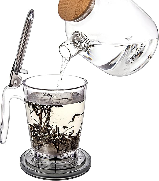 Tealyra - rapidTEA MAKER - 30-ounce - Loose Tea Teapot Infuser - Best Tea Maker Makes a Perfect Cup of Leaf Tea - Bottom Dispensing Teapot - Dripping Free Guarantee - 900ml - Bloomnest