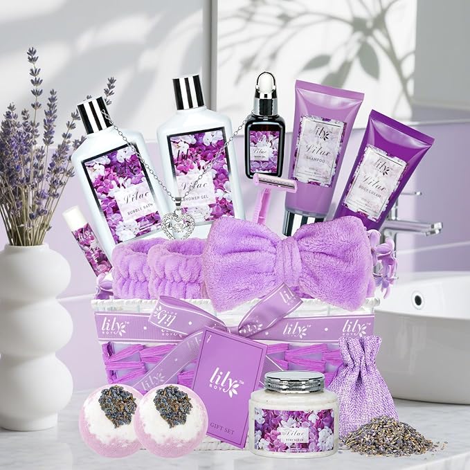 Valentines Day Gifts for Women 17-Piece Bath and Body Gift Set for Mom - Luxury Spa Gift Basket, Pampering Bath Set | Mothers Day, Birthday Gifts, Christmas Perfect Holiday Gift for Her