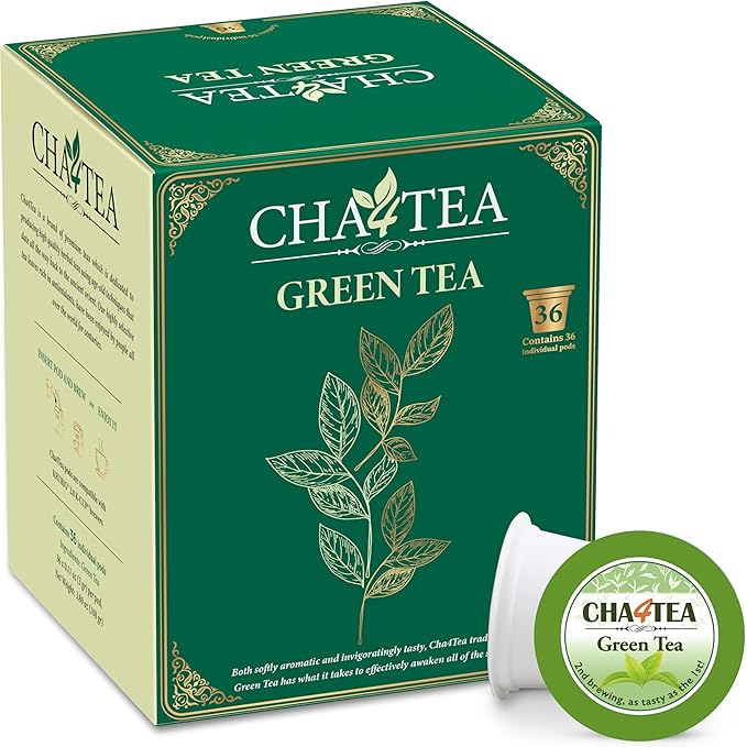 Cha4TEA 36-Count Green Tea Pods for Keurig K-Cup Brewers - Bloomnest