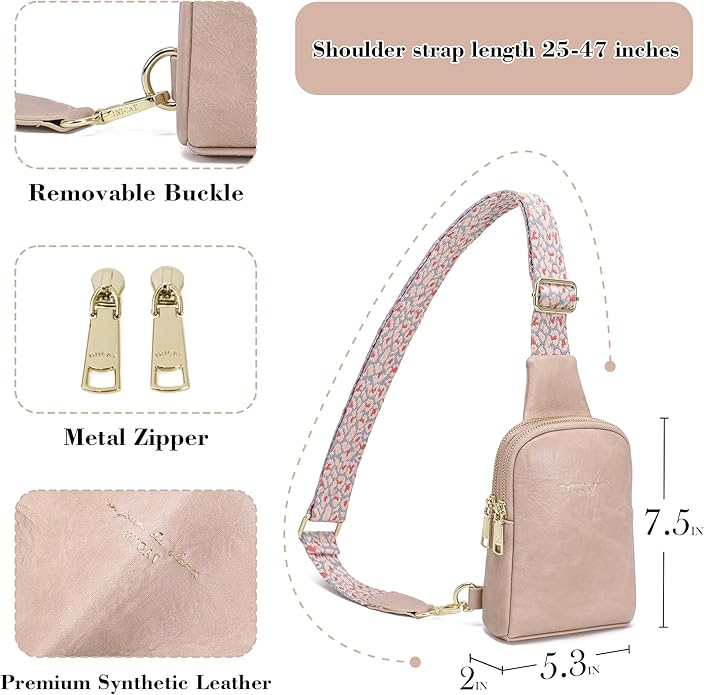 INICAT Small Sling Bag for Women Everyday & Travel Crossbody Bags Lightweight Cross Body Purses Vegan Leather - Bloomnest