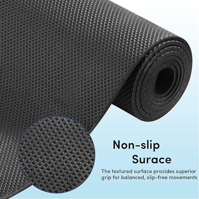 10 Pack Yoga Mats Bulk, 68'' x 24'' x 4mm Thick Black Yoga Mats for Kids and Adults, Anti-Slip Tear-Resistant Exercise Mat for Fitness Stretching Home Workout Gym and Studio - Bloomnest
