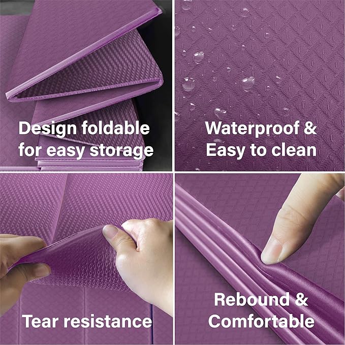 Foldable Yoga Exercise Mat – Lightweight, Anti-Slip, and Easy to Store for Yoga, Pilates, Home Workouts, and Floor Exercises - Bloomnest
